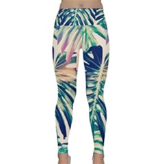 Monstera Leaf Lightweight Velour Classic Yoga Leggings by goljakoff