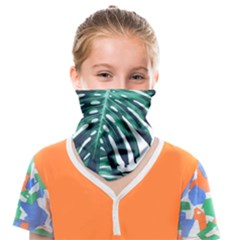 Green Monstera Leaf Face Covering Bandana (kids)