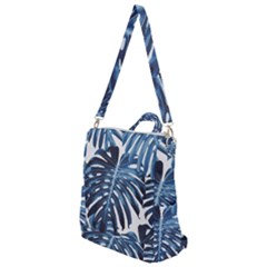 Blue Monstera Leaf Crossbody Backpack by goljakoff