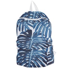 Blue Monstera Leaf Foldable Lightweight Backpack by goljakoff