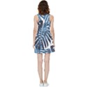 Blue monstera leaf Inside Out Reversible Sleeveless Dress View4