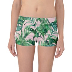 Green Leaves On Pink Boyleg Bikini Bottoms by goljakoff