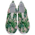 Green leaves on pink No Lace Lightweight Shoes View1