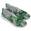 Green leaves on pink No Lace Lightweight Shoes View3