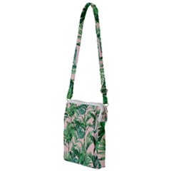 Green Leaves On Pink Multi Function Travel Bag by goljakoff