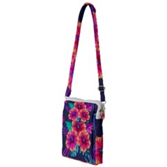 Neon Flowers Multi Function Travel Bag by goljakoff