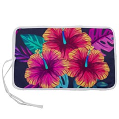 Neon Flowers Pen Storage Case (m)