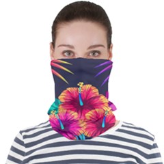 Neon Flowers Face Seamless Bandana (adult)