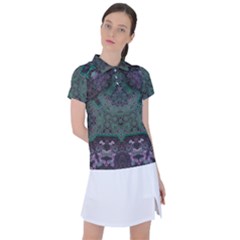 Mandala Corset Women s Polo Tee