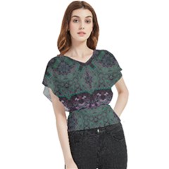 Mandala Corset Butterfly Chiffon Blouse