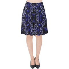 Mandala Cage Velvet High Waist Skirt by MRNStudios