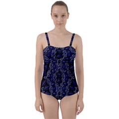 Mandala Cage Twist Front Tankini Set by MRNStudios