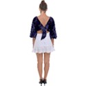 Mandala Cage Tie Back Butterfly Sleeve Chiffon Top View2