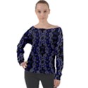 Mandala Cage Off Shoulder Long Sleeve Velour Top View1