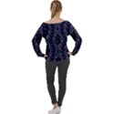 Mandala Cage Off Shoulder Long Sleeve Velour Top View2