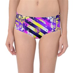 Pop Punk Mandala Mid-waist Bikini Bottoms by MRNStudios