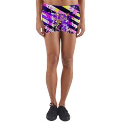 Pop Punk Mandala Yoga Shorts by MRNStudios