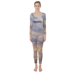 Cloudscape Photo Print Long Sleeve Catsuit