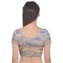 Cloudscape Photo Print Velvet Short Sleeve Crop Top  View2