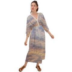 Cloudscape Photo Print Grecian Style  Maxi Dress by dflcprintsclothing