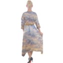 Cloudscape Photo Print Quarter Sleeve Wrap Front Maxi Dress View2