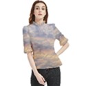 Cloudscape Photo Print Frill Neck Blouse View1