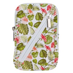 Tropical Flowers Belt Pouch Bag (small) by goljakoff