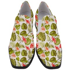 Tropical Flowers Women Slip On Heel Loafers by goljakoff