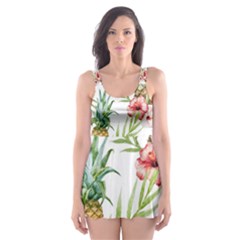 Tropical Pineapples Skater Dress Swimsuit by goljakoff