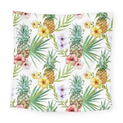 Tropical Pineapples Square Tapestry (large) by goljakoff