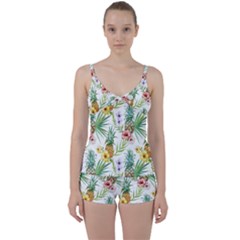 Tropical Pineapples Tie Front Two Piece Tankini by goljakoff