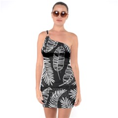 Fallen Leaves One Soulder Bodycon Dress by goljakoff