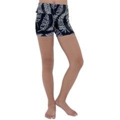 Fallen Leaves Kids  Lightweight Velour Yoga Shorts by goljakoff