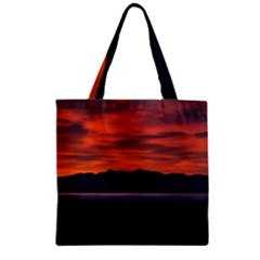 Las Aguilas Viewpoint, El Chalten, Argentina Zipper Grocery Tote Bag by dflcprintsclothing