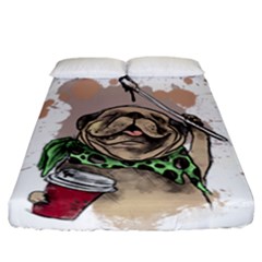 Pug Lover Coffee Fitted Sheet (california King Size)