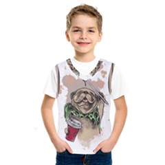 Pug Lover Coffee Kids  Basketball Tank Top