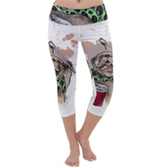 Pug Lover Coffee Capri Yoga Leggings