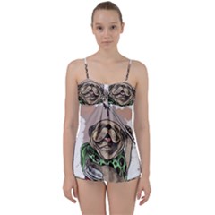 Pug Lover Coffee Babydoll Tankini Set by EvgeniaEsenina