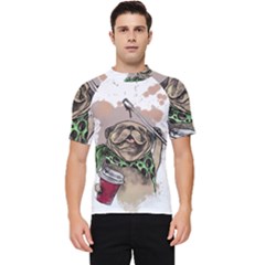 Pug Lover Coffee Men s Short Sleeve Rash Guard by EvgeniaEsenina