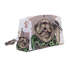 Pug Lover Coffee Wristlet Pouch Bag (medium) by EvgeniaEsenina