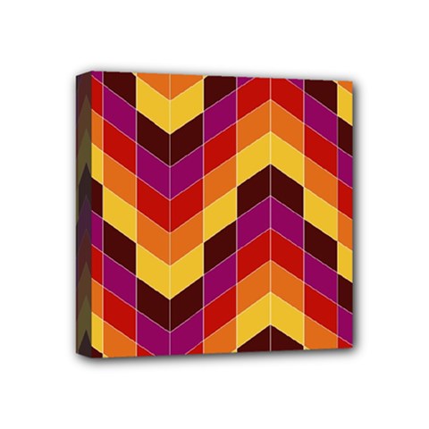 Geometric  Mini Canvas 4  X 4  (stretched) by Sobalvarro