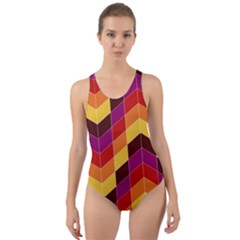 Geometric  Cut-out Back One Piece Swimsuit by Sobalvarro