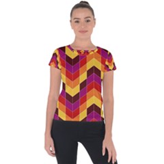 Geometric  Short Sleeve Sports Top  by Sobalvarro