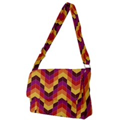 Geometric  Full Print Messenger Bag (l) by Sobalvarro