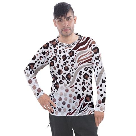 Animal Mix Men s Pique Long Sleeve Tee by redcarpettees