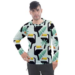 Tropical Birds Men s Pique Long Sleeve Tee