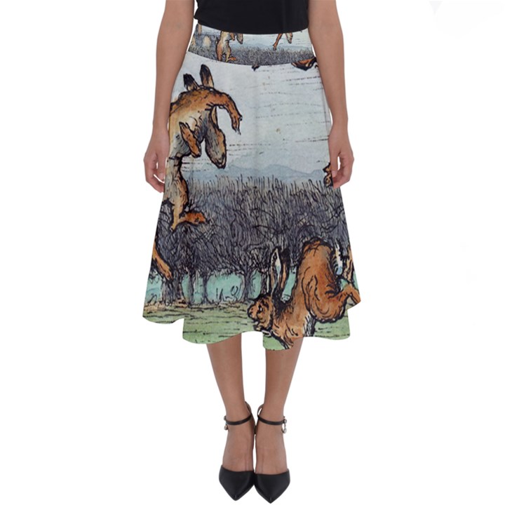 Happy is the hare at morning - by LaRenard Perfect Length Midi Skirt