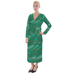 Colors To Celebrate All Seasons Calm Happy Joy Velvet Maxi Wrap Dress by pepitasart