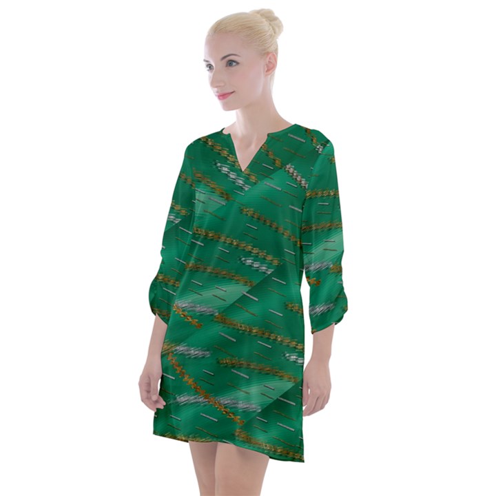 Colors To Celebrate All Seasons Calm Happy Joy Open Neck Shift Dress