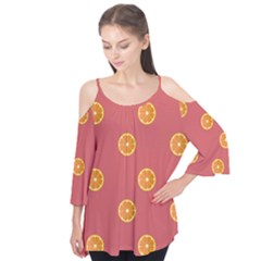 Oranges Lime Fruit Red Circle Flutter Tees